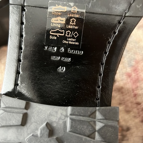 Rag & Bone | NWOB Black Leather Cannon Zip Boot - Size IT 40 - Picture 8 of 8